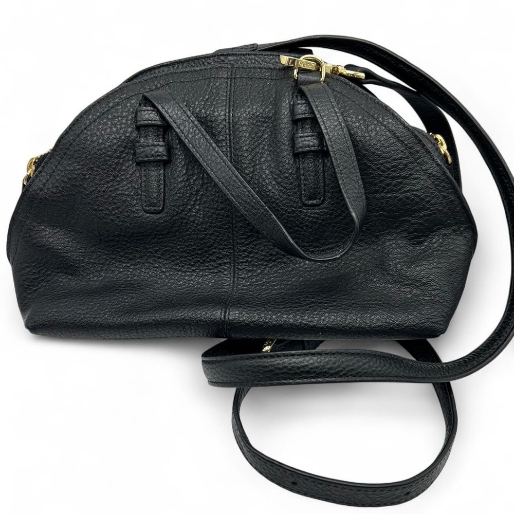 Whimsigoth Vera Bradley Black Leather Floral Crossbody Bag - Picture 3 of 7